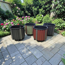 Load image into Gallery viewer, Foxtrot XL Colorbond planter in black with reinforced steel base