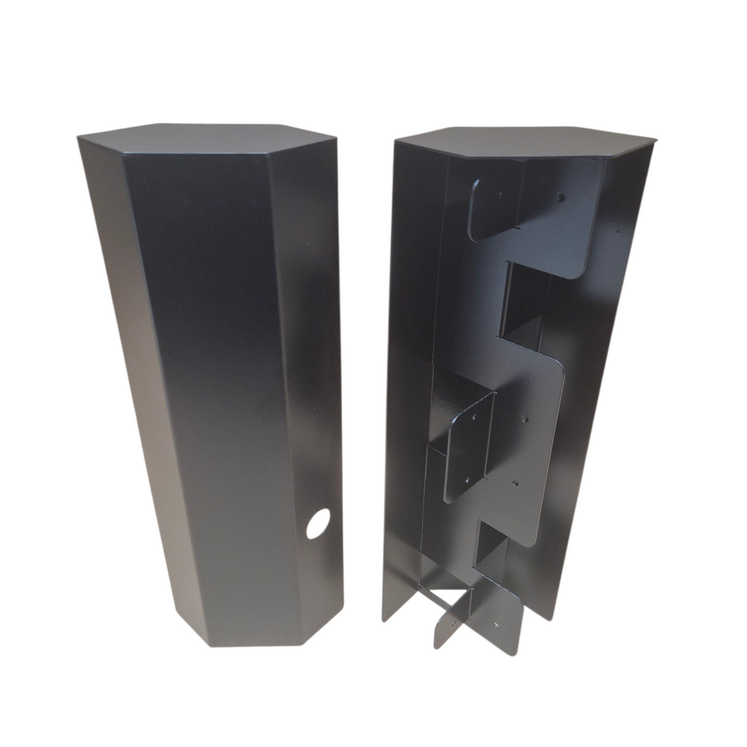 Galvanised steel sleeper corner bracket for raised garden beds by Mr Fox in a Box