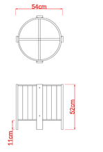 Load image into Gallery viewer, Technical drawing and measurements of Foxtrot showing dimensions and design details